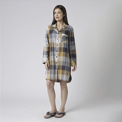 Camisão Feminino Curto Aberto Xadrez