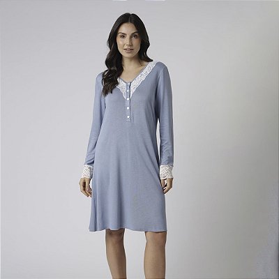 Camisola Manga Longa Gestante Urbano Blue