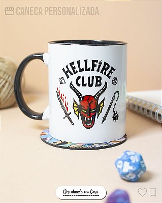 Caneca cabo color preta (personalizado)