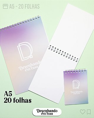 Bloquinho A5 - 20 folhas - personalizado
