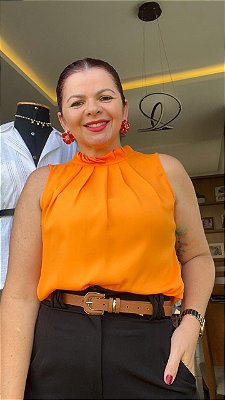 BLUSA MARIA FLOR - LARANJA