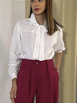 BLUSA DRAPEADO GOLA LAÇO - OFF