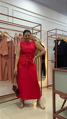 SAIA RETA COM PESPONTO LINHA PLUS - VERMELHO