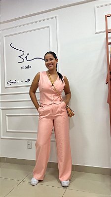 CALÇA PANTALONA  COM UM BOTÃO