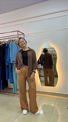 CALÇA PANTALONA BOLSO EMBUTIDO