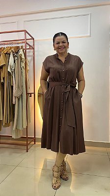 VESTIDO COM BOTÕES FRONTAIS