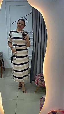 CONJUNTO SAIA MIDI COM  LISTRAS