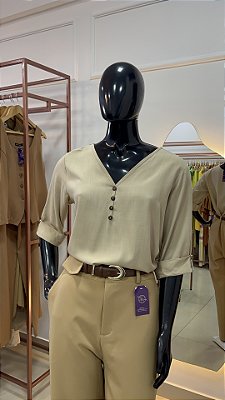 BLUSA MANGA 3/4 COM BOTÕES