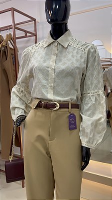CAMISA CROPED TEXTURIZADA