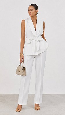 Conjunto com colete Feminino Alfaiataria Premium