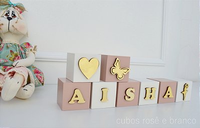 Kit 08 Dadinho Dourado Bebê Maternidade Decor Nicho Bancada