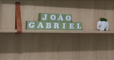 Kit 11 Cubos Branco Revelação Letra Bebê Prateleira Infantil