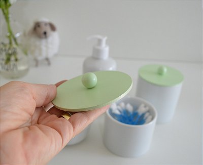 Kit Higiene Branco Bebê 4 Porcelanas Unissex Colorido Banho