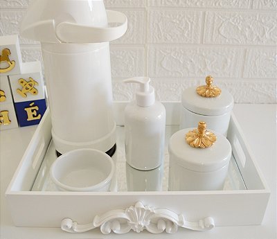Kit Higiene Bebê Porcelana Térmica Quarto K028 Provençal