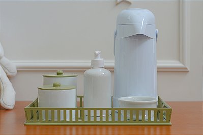Kit Higiene Porcelanas Bebê Moderno Bandeja K039 Safari