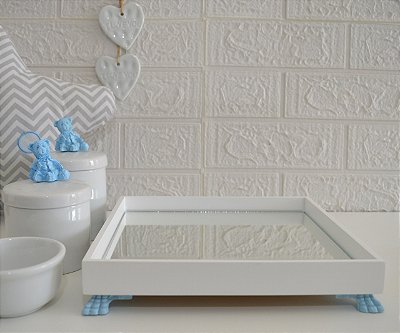 Kit Higiene Porcelana Bebê Bandeja Maternidade Urso