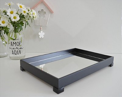 Bandeja Luxo Bancada Lavabo Multiuso B086 Preto