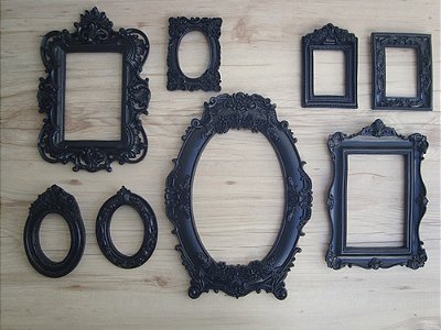 Kit 8 Quadros Molduras Resina Vintage Parede Provençal D224