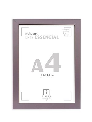 Moldura Quadro A4 21x30 cm Diploma Poster C/ Acetato Linha Colors - LILÁS