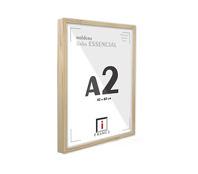 Moldura A2 Caixa Alta 42x60 cm C/ PETG - PINUS