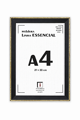 Moldura Premium A4 21x30 Para Certificado Diploma Com Vidro - FILETE PRATA