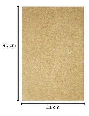 Kit Chapas MDF Cru Placas Fundo A4 21x30 cm