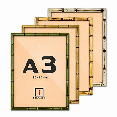 Moldura Caixa Alta Premium Bamboo A3 30x42 cm C/ Vidro