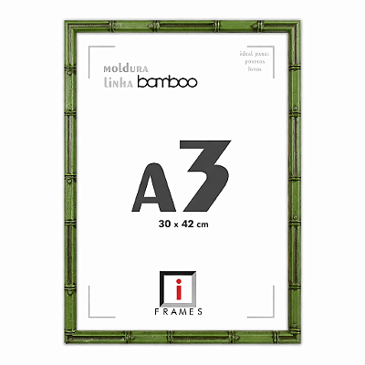 Moldura A3 30x42 cm Premium Bamboo C/ Vidro