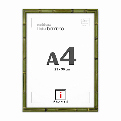 Moldura A4 21x30 cm Premium Bamboo C/ Vidro