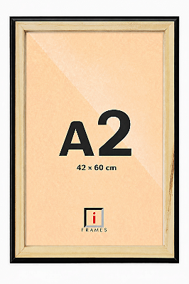 Moldura A2 42x60 cm Filete Para Placa MDF - PRETA