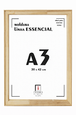 Moldura A3 30x42cm Filete Para Placa MDF - AVELÃ