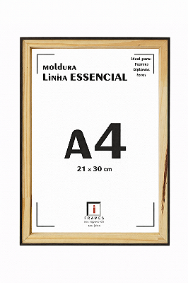 Moldura A4 21x30cm Filete Para Placa MDF - TABACO