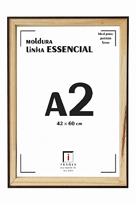 Moldura A2 42x60cm Filete Para Placa MDF - TABACO