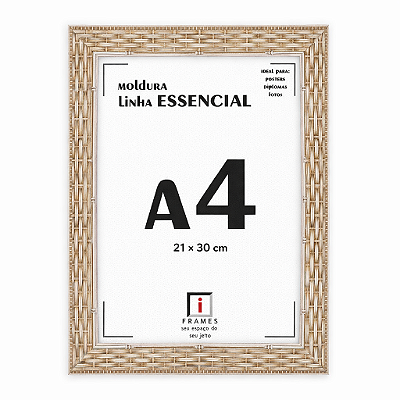 Moldura Trançada A4 21x30 Com Vidro Frontal