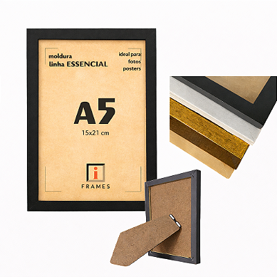 Porta Retrato A5 15x21 cm P/ Posters Imagens Fotos - COM ACETATO