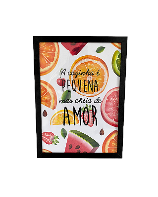Quadro Decorativo Com Imagem Cozinha Pequena A3 30x42 cm - COM ACETATO