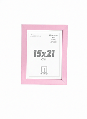 Porta Retrato A5 15x21 cm P/ Imagens Fotos ROSA - COM VIDRO