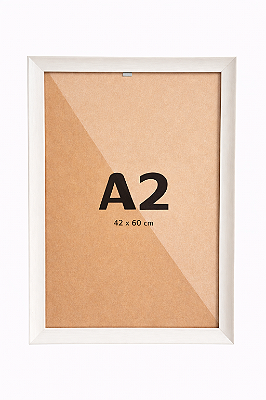 Moldura Nevada A2 42x60 cm Para Fotos e Imagens Com Vidro - BRANCA