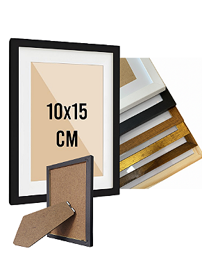 Porta Retrato A6 10x15 cm P/ Posters Imagens Fotos C/ Paspatur 3cm - C/ Vidro
