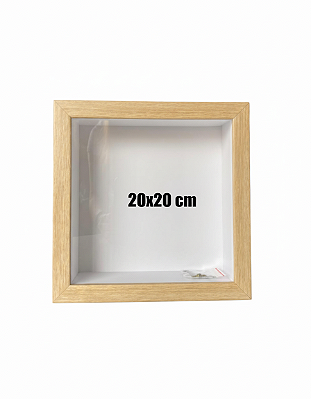 Moldura Quadro Caixa Alta 20x20 Com Espaçamento Interno De 5cm - MARFIM