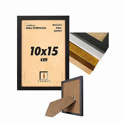 Porta Retrato A6 10x15 cm P/ Posters Imagens Fotos - C/ Vidro