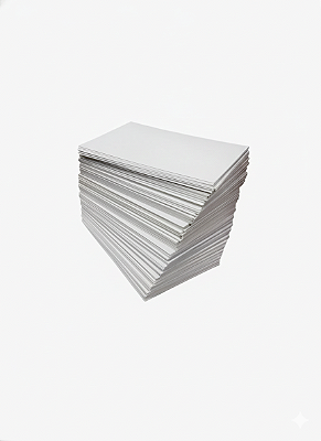 Kit Papel Cartão Triplex Branco Dupla Face 9x14,5 Para Artesanatos Impressão Convites