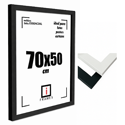 Moldura 70x50 cm Caixa Alta 2x2 cm C/ PETG