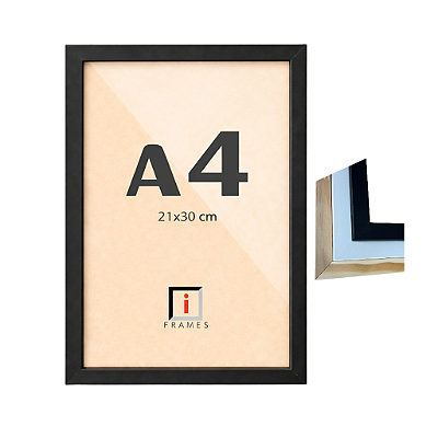 Moldura Quadro A4 21x30 cm P/ Imagens Fotos - COM ACETATO