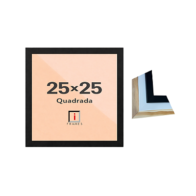 Moldura Quadro 25x25 cm P/ Posters Fotos - COM ACETATO