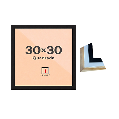 Moldura Quadro 30x30 cm P/ Posters Fotos - COM ACETATO