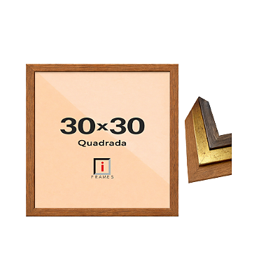 Moldura Quadro 30x30 cm P/ Imagens Fotos - COM ACETATO