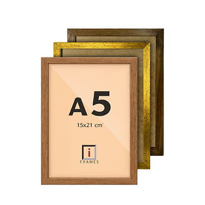 Moldura Quadro A5 15x21 cm P/ Imagens Fotos - COM VIDRO
