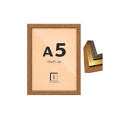 Moldura Quadro A5 15x21 cm P/ Imagens Fotos - COM ACETATO