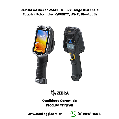 Coletor de Dados Zebra TC8300 - Longa Distância